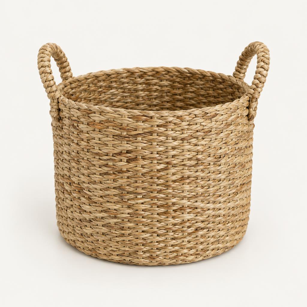 Round Seagrass Storage Basket with Handles, 30 cm – view 1