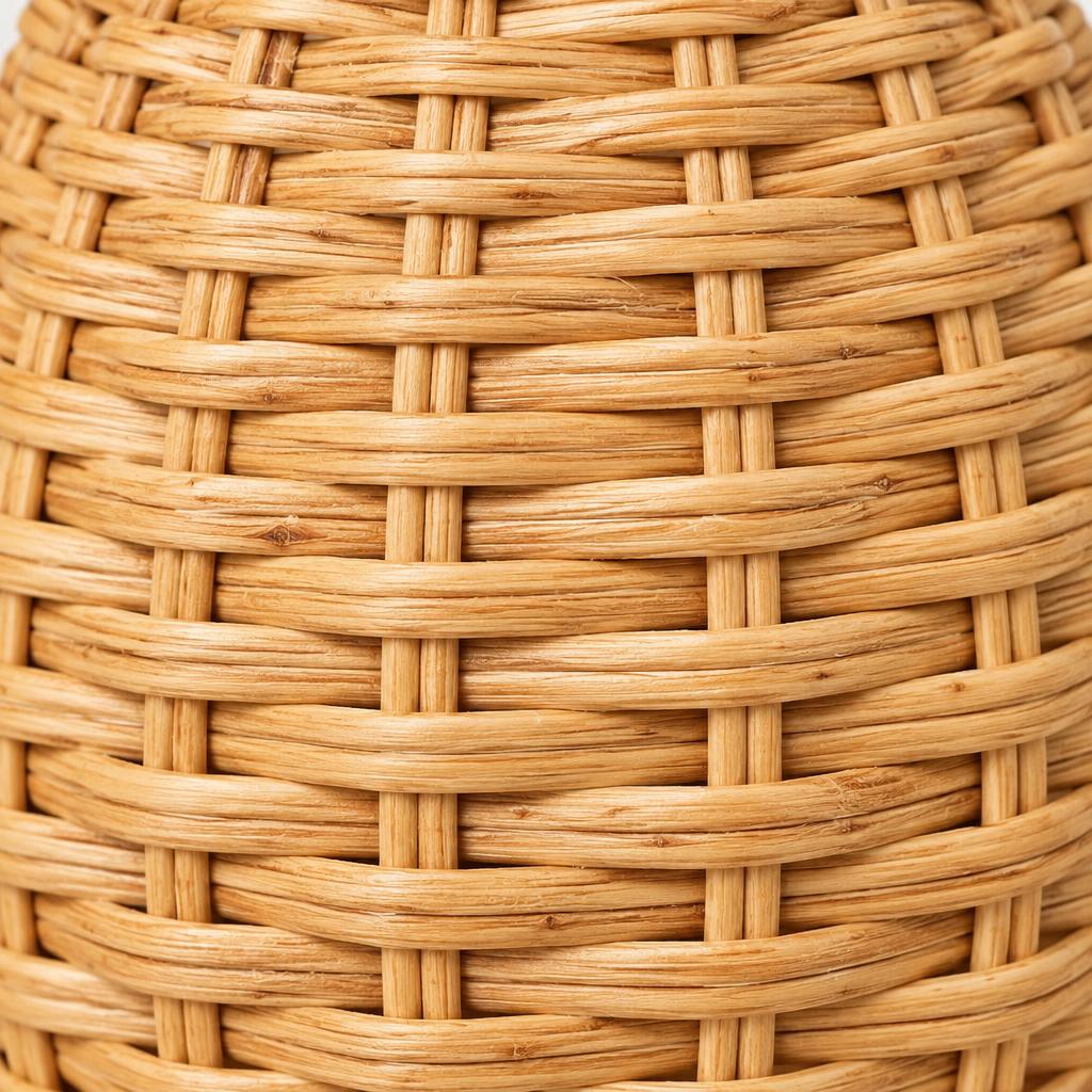 Handwoven Rattan Bottle Vase, Natural, 30 cm – view 3